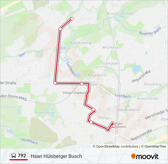 792 Bus Line Map
