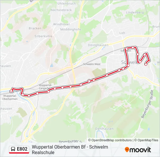 E802 Bus Line Map