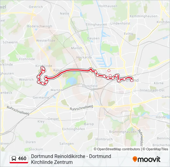 460 Bus Line Map