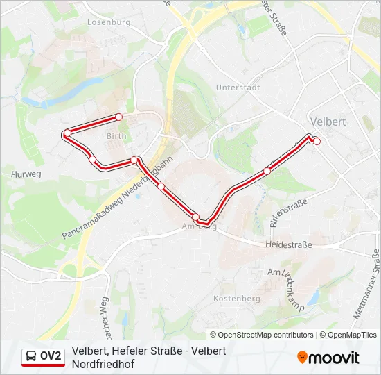 OV2 Bus Line Map