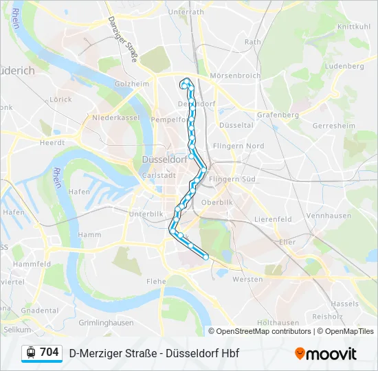 704 Light Rail Line Map