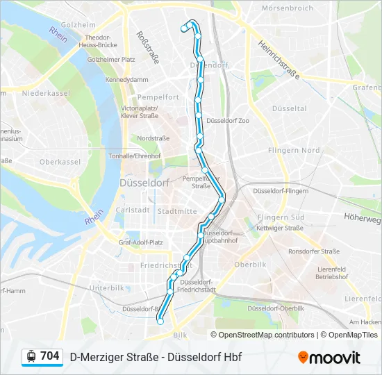 704 Light Rail Line Map