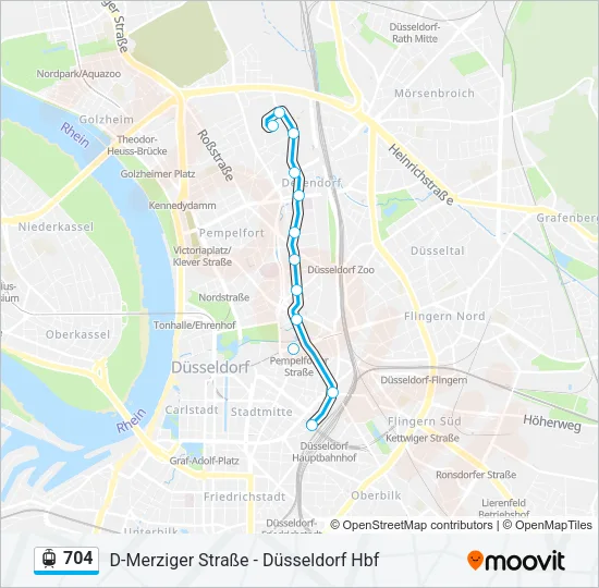 704 Light Rail Line Map