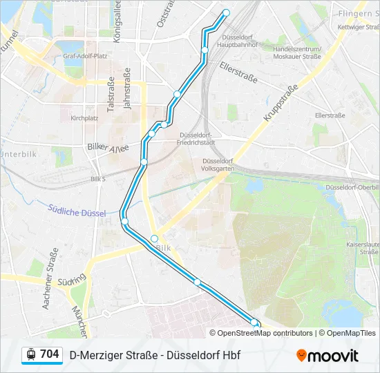 704 Light Rail Line Map