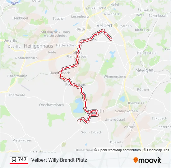 747 Bus Line Map