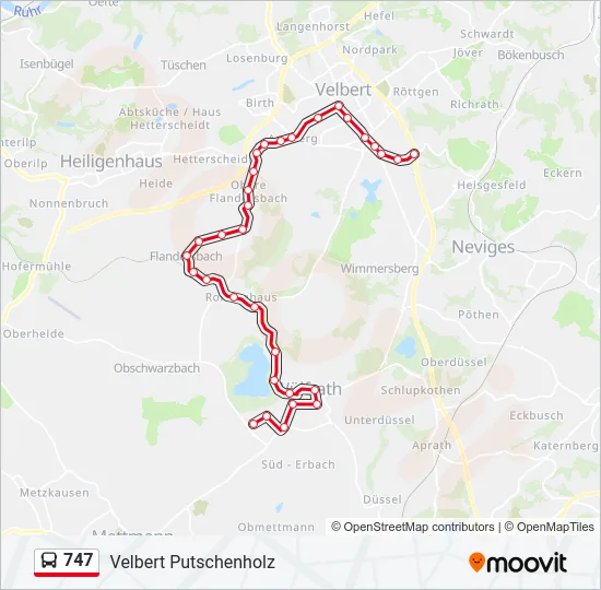 747 Bus Line Map