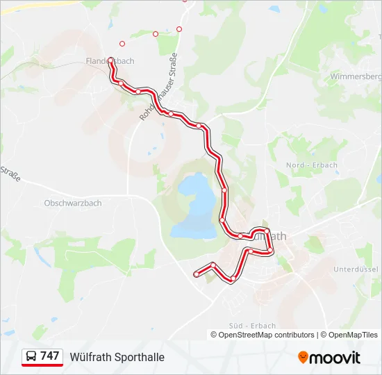 747 Bus Line Map
