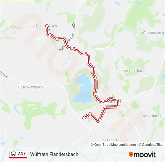 747 Bus Line Map