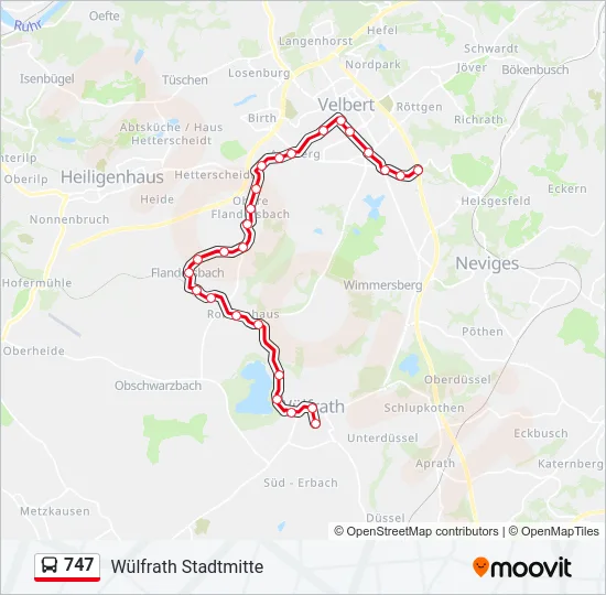 747 Bus Line Map