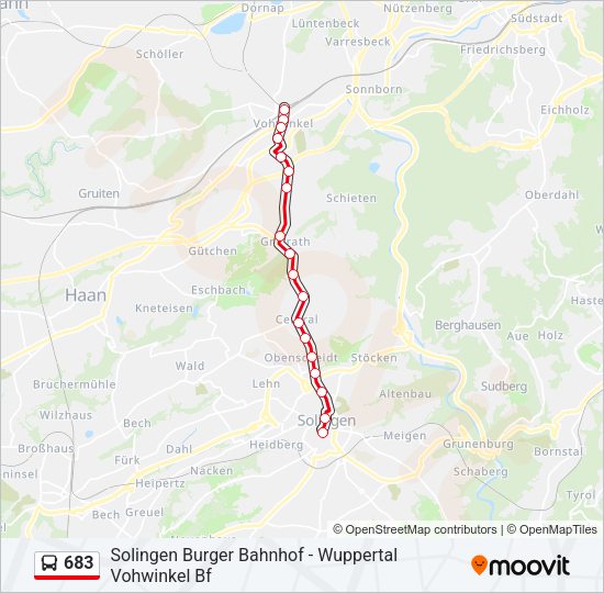 683 Bus Line Map