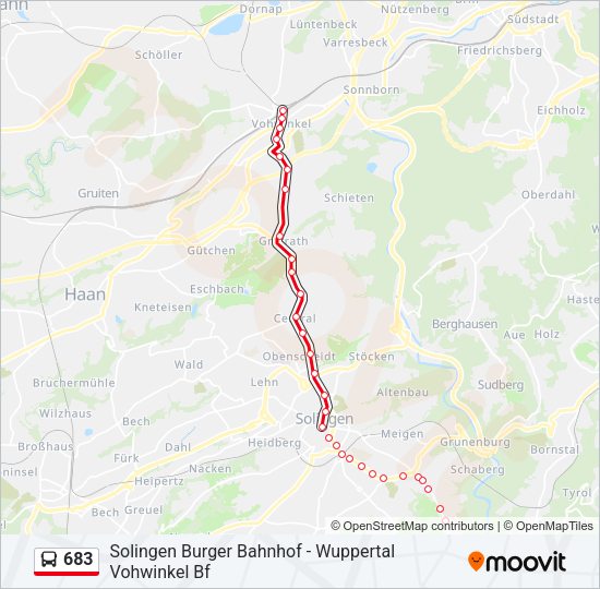 683 Bus Line Map