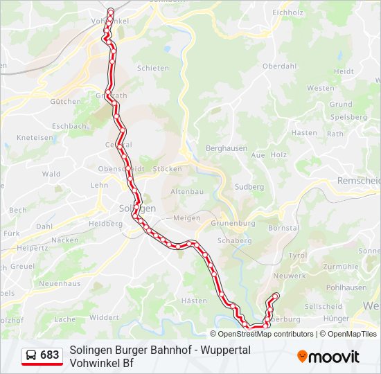 683 Bus Line Map