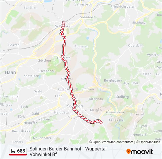 683 Bus Line Map