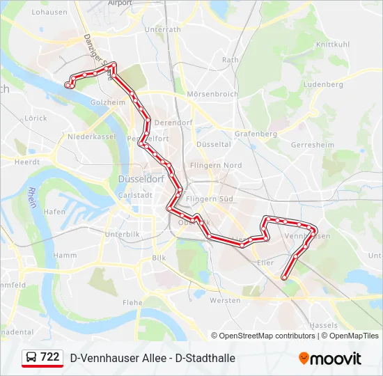 722 Bus Line Map