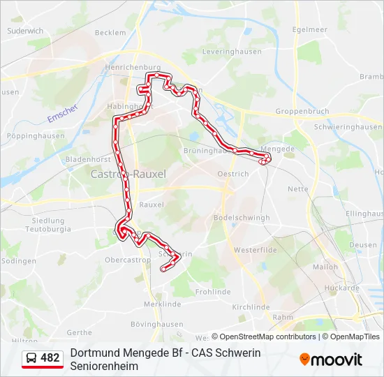 482 Bus Line Map