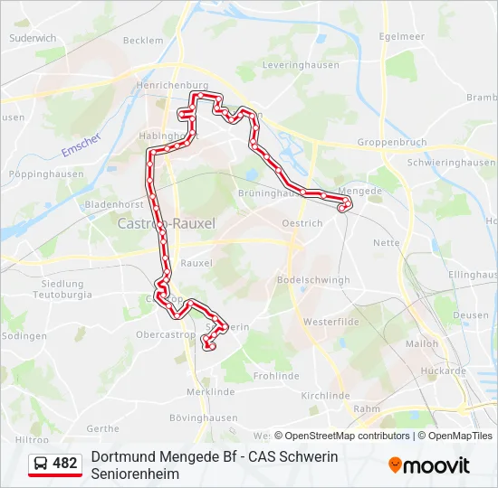 482 Bus Line Map