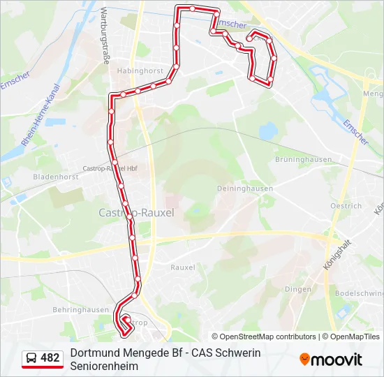 482 Bus Line Map