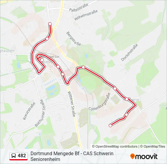 482 Bus Line Map