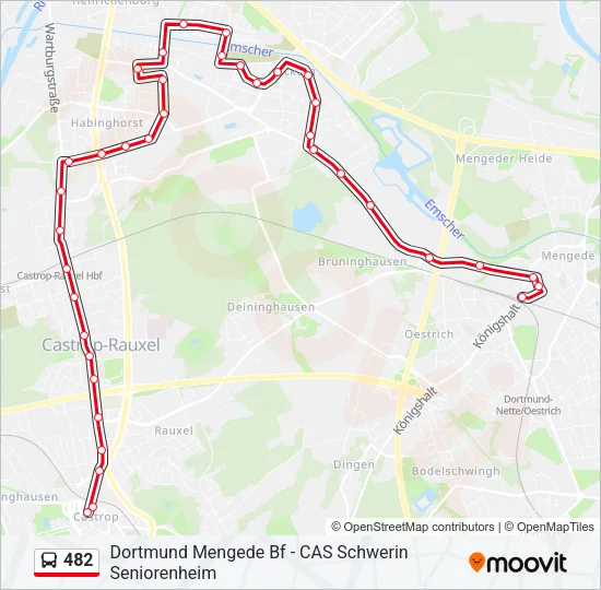 482 Bus Line Map