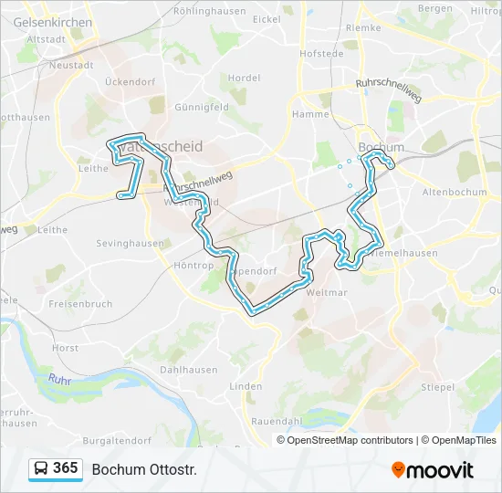 365 Bus Line Map