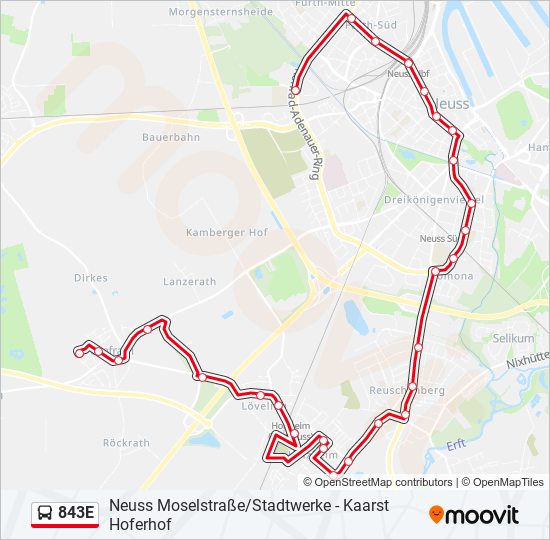 843E bus Line Map