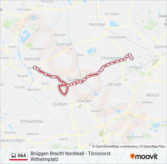 064 Bus Line Map