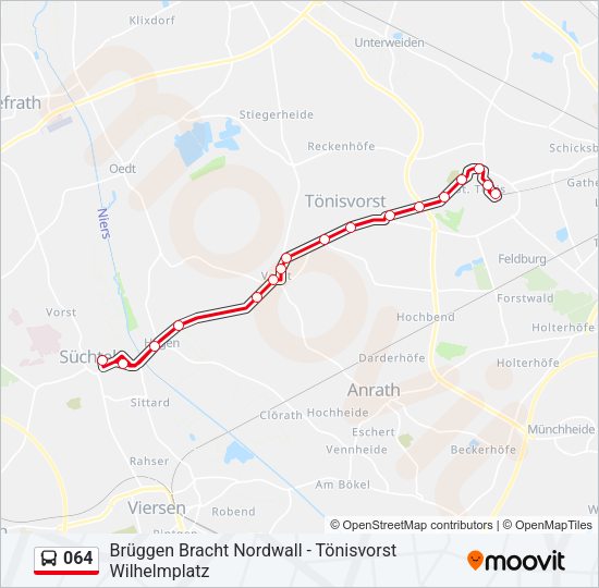 Buslinie 064 Karte