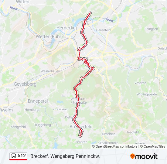 512 bus Line Map