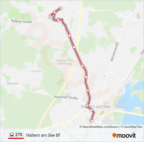 275 Bus Line Map