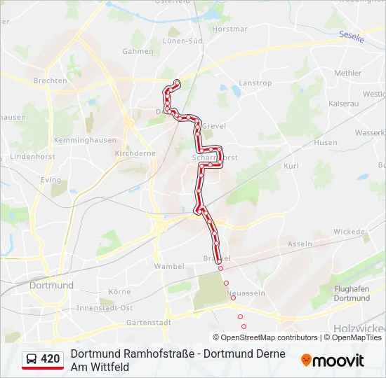 420 Bus Line Map
