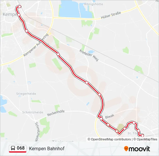 068 Bus Line Map