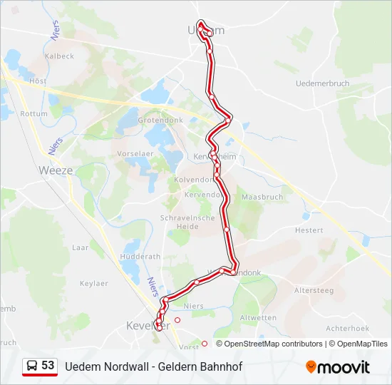53 Bus Line Map