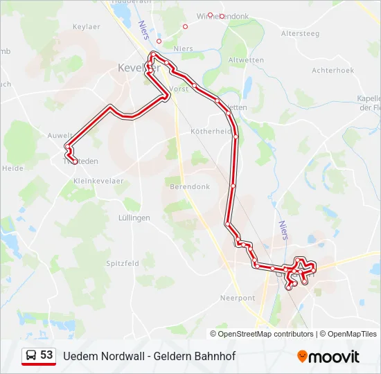 53 Bus Line Map