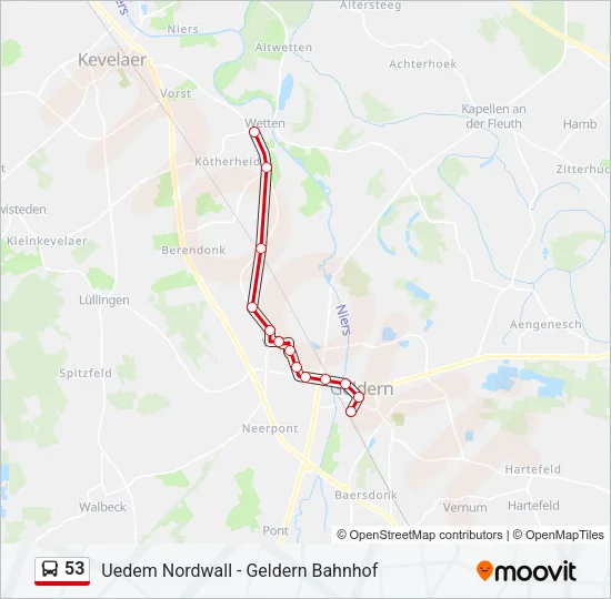 53 Bus Line Map