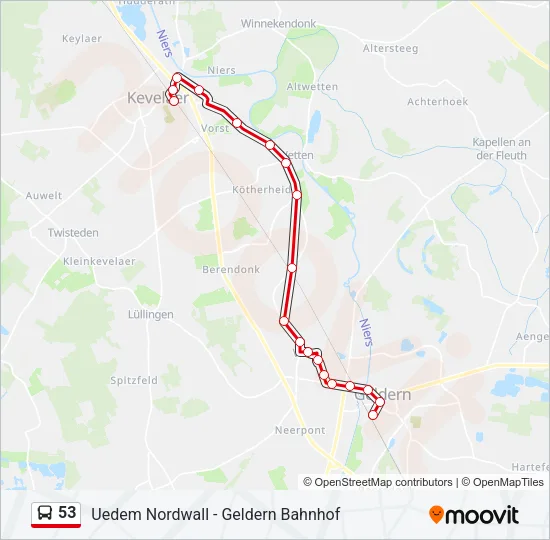53 Bus Line Map