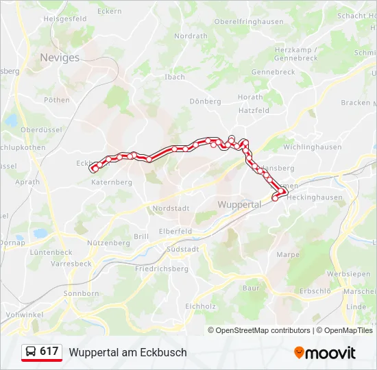 617 Bus Line Map