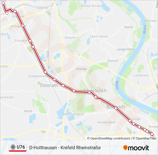 U-Bahnlinie U76 Karte