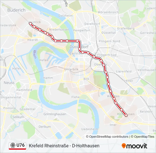 U76 Subway Line Map