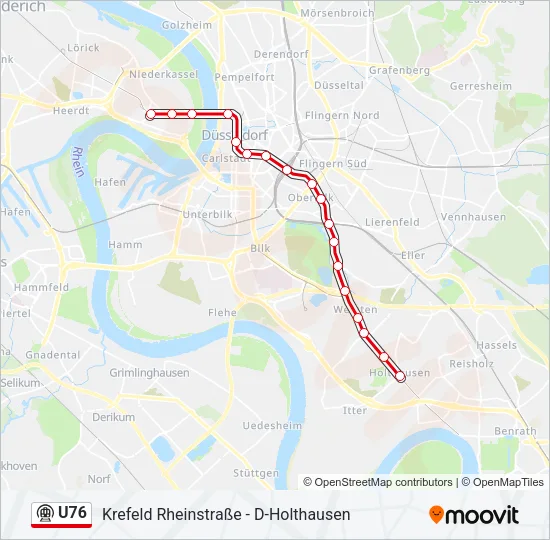 U76 Subway Line Map
