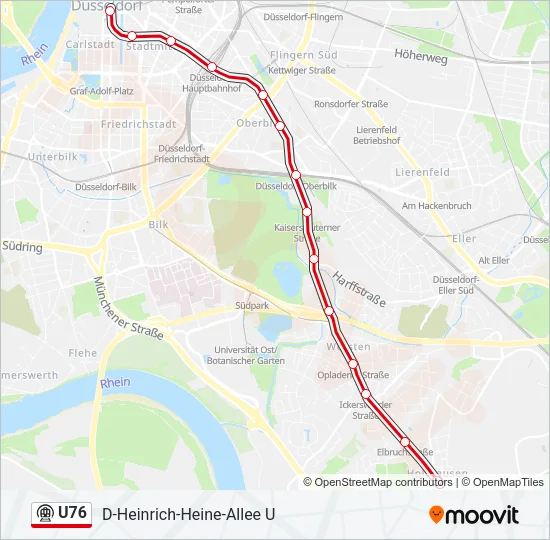 U-Bahnlinie U76 Karte