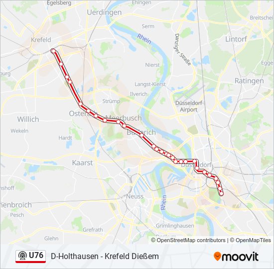 U76 subway Line Map