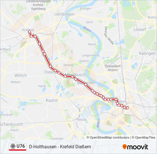 u76 Route: Schedules, Stops & Maps - Krefeld Rheinstraße (Updated)