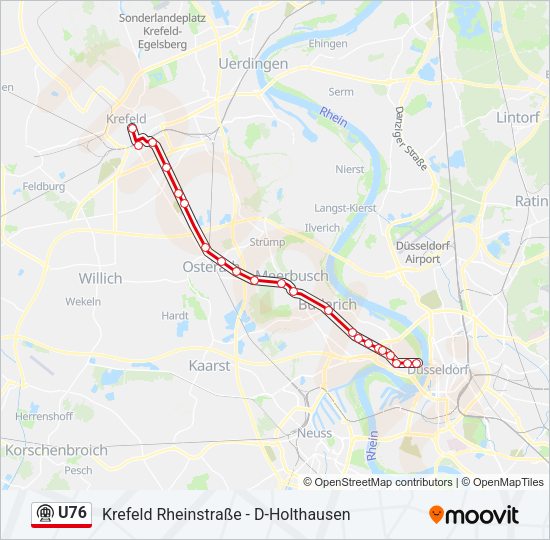 U76 Subway Line Map