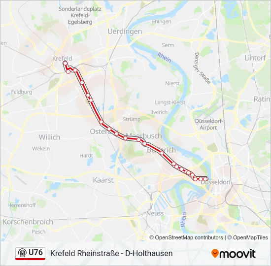 U76 Subway Line Map