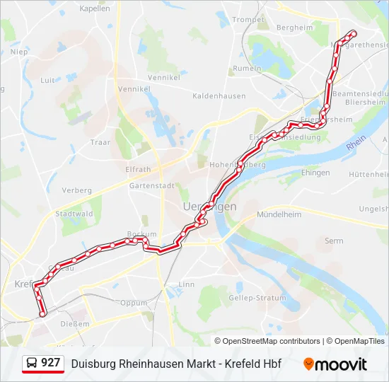 927 Bus Line Map