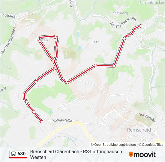680 Bus Line Map