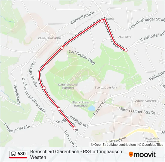 680 Bus Line Map