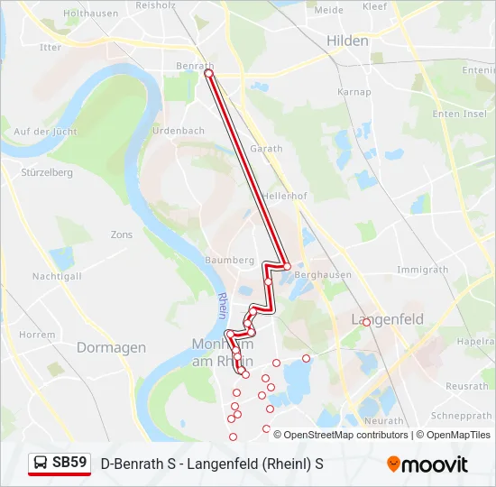 SB59 Bus Line Map