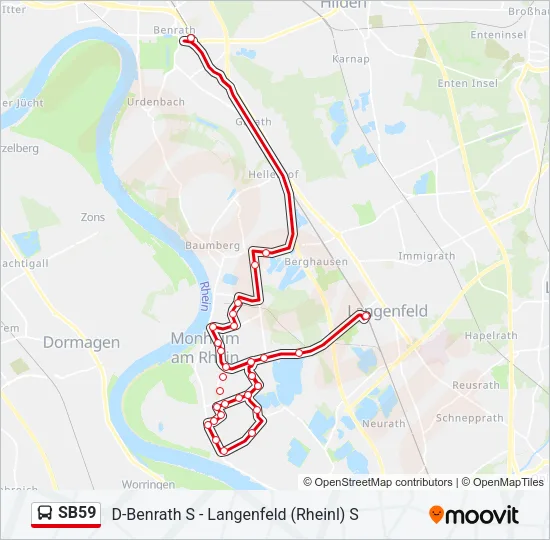 SB59 Bus Line Map