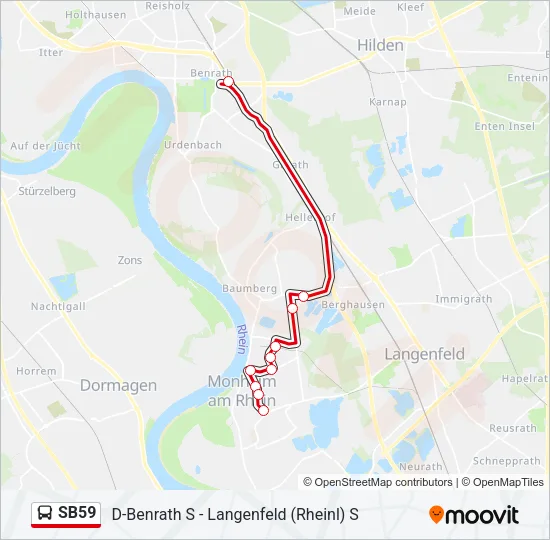 SB59 Bus Line Map